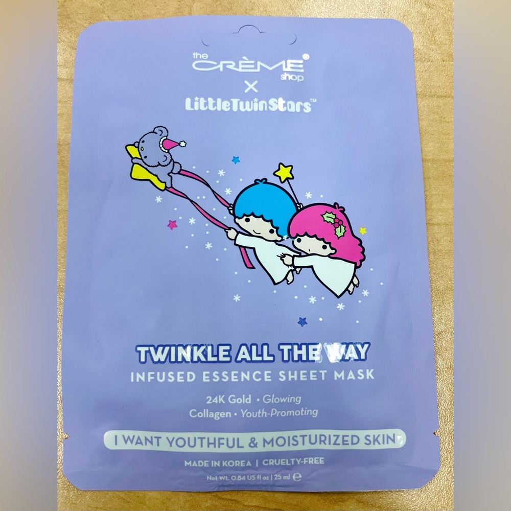 The Creme Shop Sanrio Little Twin stars Twinkle All The Way Sheet Mask/ Collagen